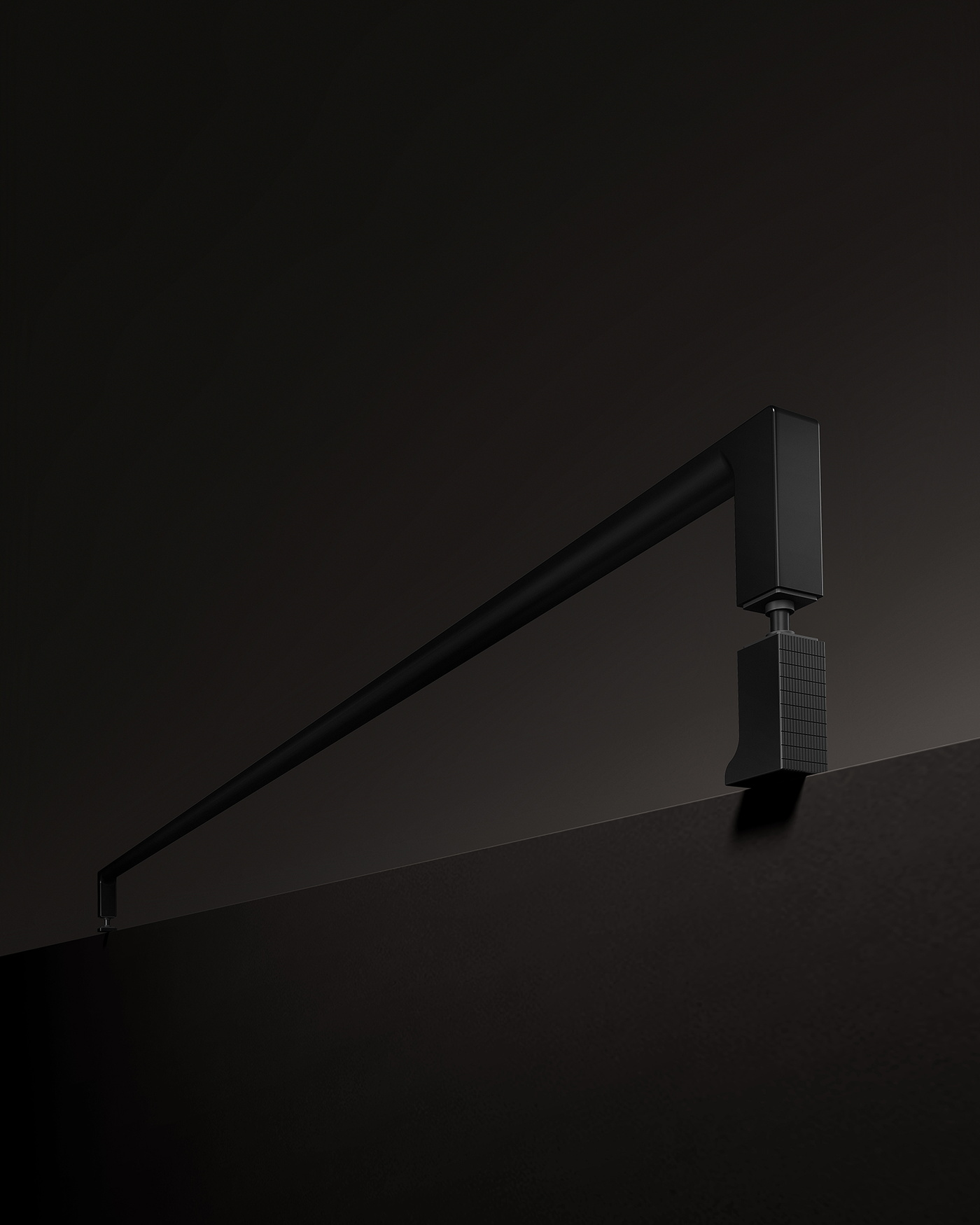 Wall bracket and rail components that accompany a shower system
