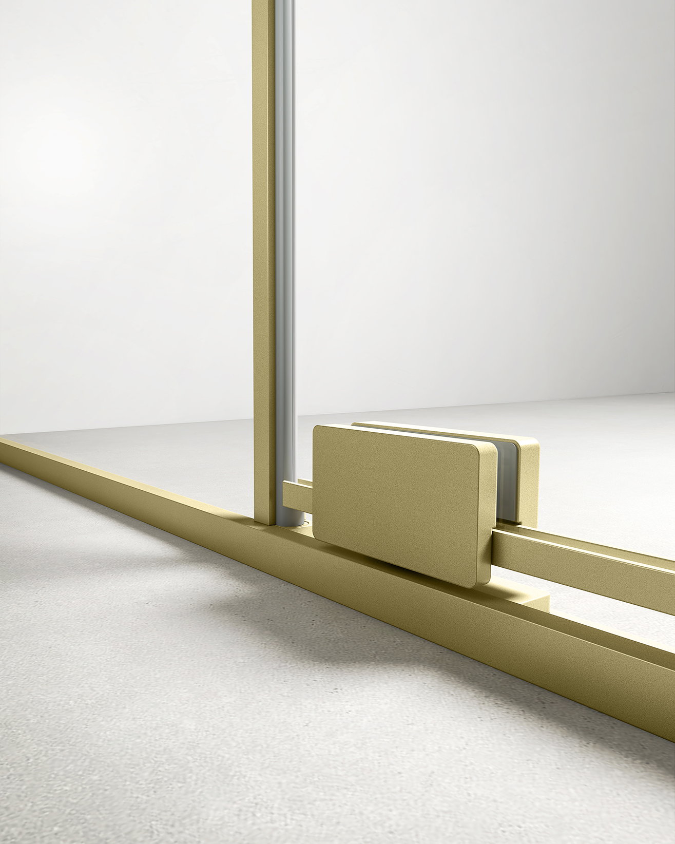 Brass profile and floor track finish reference