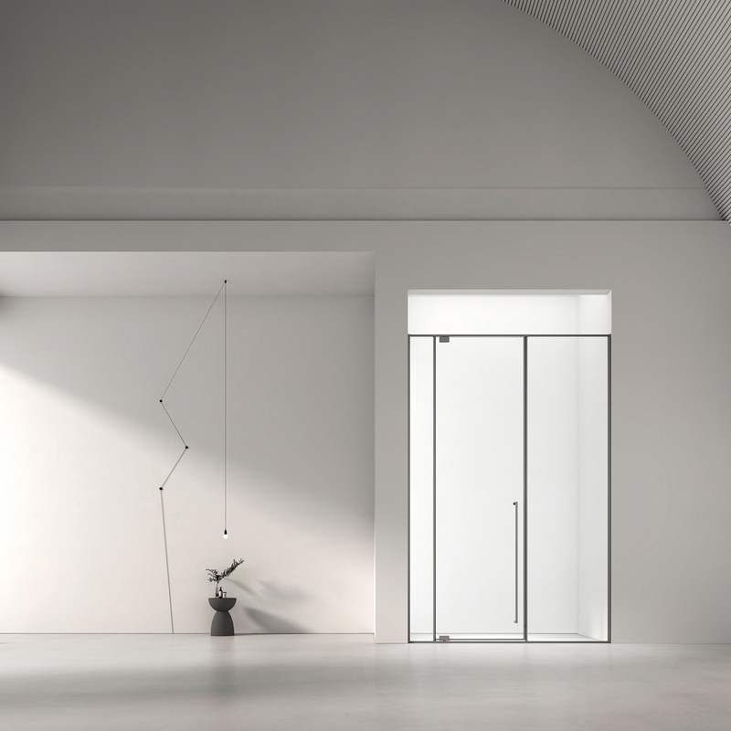 Sliding shower enclosure with slim running gear