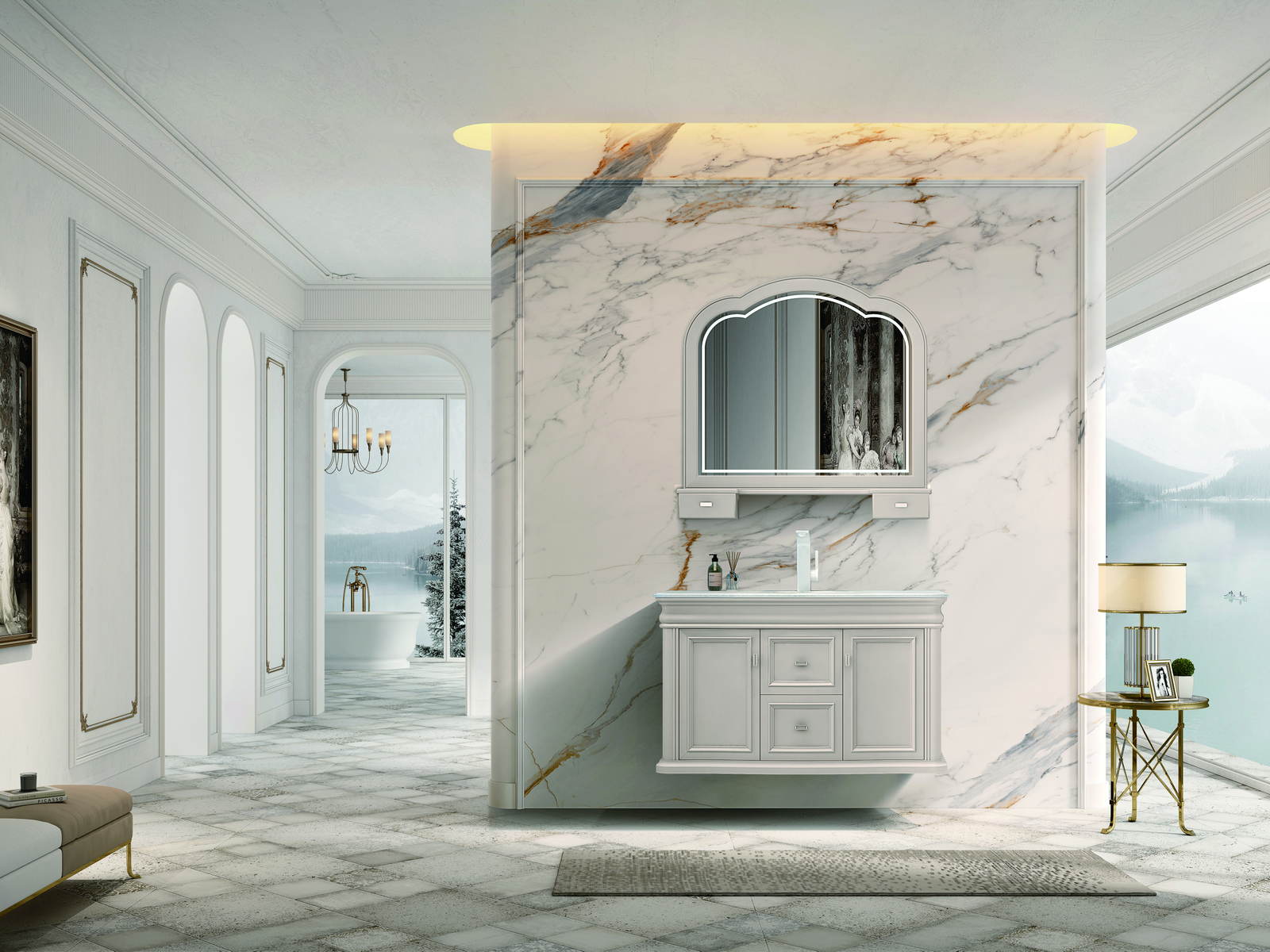 Retail showroom bathroom display with WNS sanitaryware