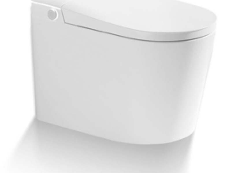 Smart toilet with an integrated seat and control panel