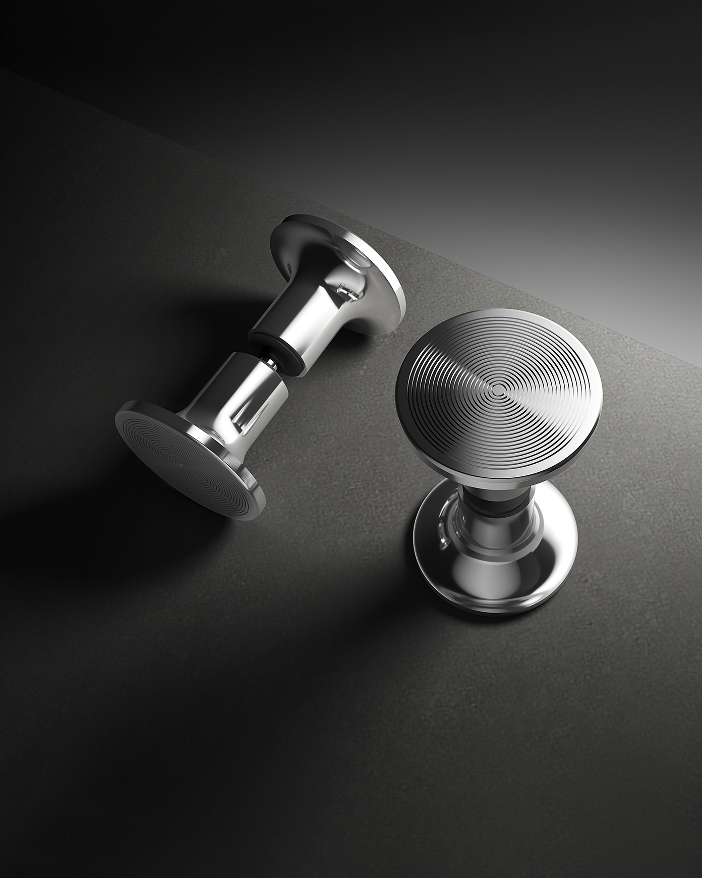 Polished chrome shower enclosure fittings