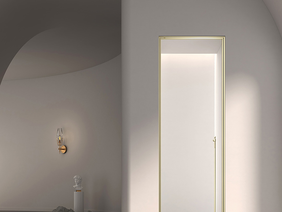 Single fixed shower screen beside an open shower area