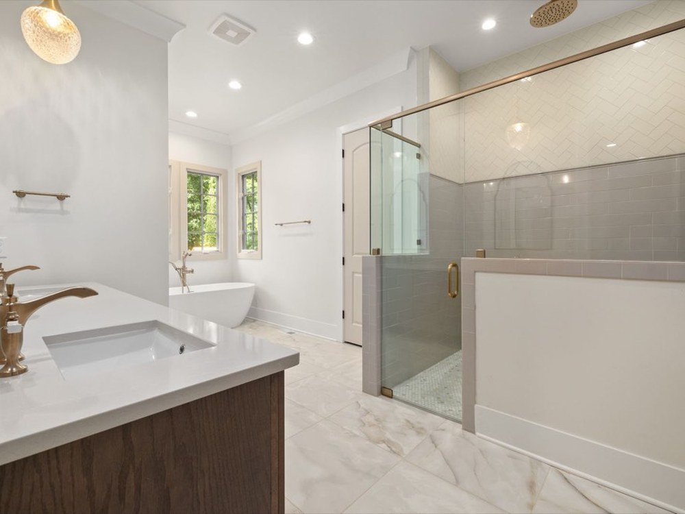 Representative bathroom faucet and shower system